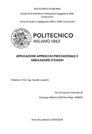 APPLICAZIONE APPROCCIO PRESTAZIONALE E SIMULAZIONE D’ESODO