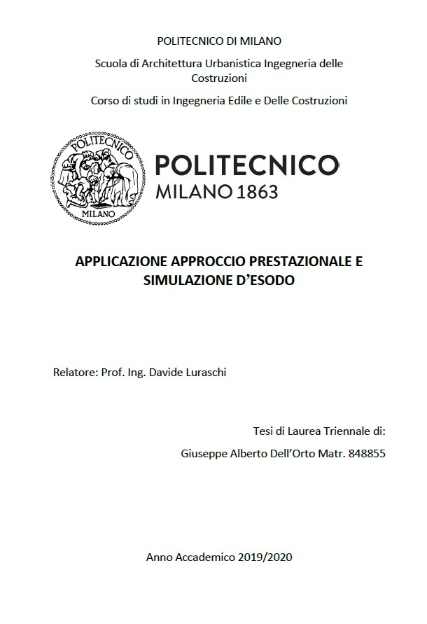 APPLICAZIONE APPROCCIO PRESTAZIONALE E SIMULAZIONE D’ESODO